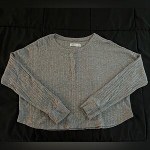 Hollister ribbed long sleeve Henley